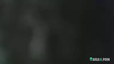 Spy video of village aunty taking bath in outdoor taken by her son's best friend