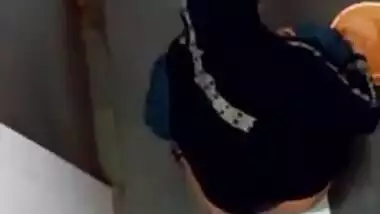 Girl from Desi sex country with a hood on is filmed by XXX fetishist