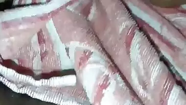 Smiling sexy housewife giving blowjob