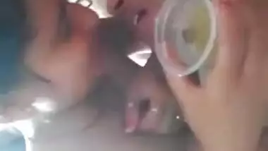 Lovely Indian couple wakes up together in bed after awesome chudai