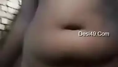 Pretty Indian girl takes clothes off and poses naked in front of cam