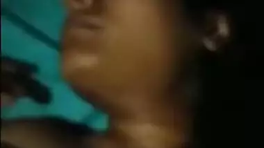 Indian man thinks wife won't find out he touches pussy in the night