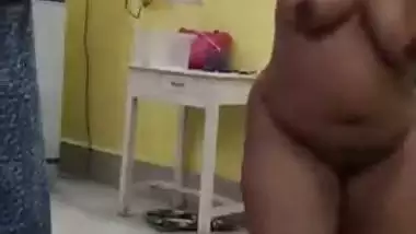 Drunk Desi bitch dances all naked shaking her big XXX tits and booty