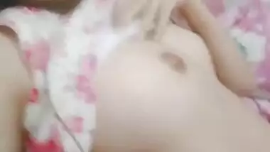 Cute young girl selfies merged video