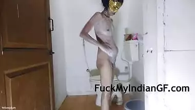 Bhabhi Indian, Desi Indian And Sri Lankan - Bangladeshi Skinny Bhabhi On Indian Holiday Taking Shower In Hotel Bathroom