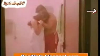 Desi sexy girl bathing in towel by revealing assets and servant forcin