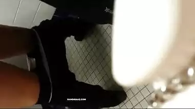 Horny pair have a fun a hardcore fuck in the college mens washroom