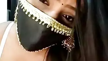 Hot cousin in transparent saree showing her milky white boobs and talking dirty boobs part 3