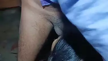 Slim Desi bhabhi gets on the knees to suck uncut XXX pecker well