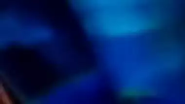 Desi woman hides under the blanket to show XXX tits on video call