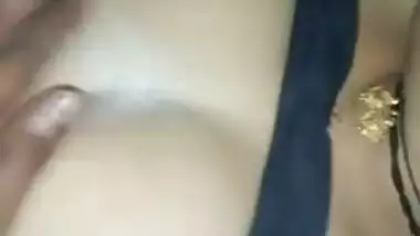 Real sexy desi bhabhi boobs press by neighbour when husband is not at home