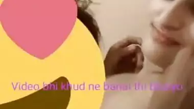 Teen Indian lies in bed and films anonymous guy who licks her nipples