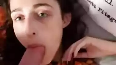 Babe taking long dick