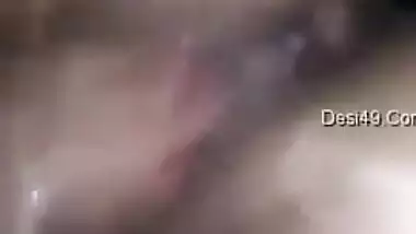 Single Indian girl masturbates XXX flower when there is no possibility to have sex