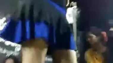 Telugu record dance of a desi girl bearing it all