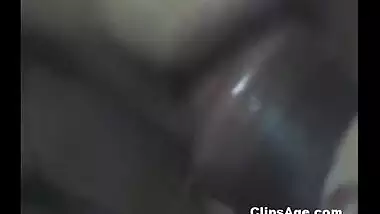 Indian Desi wife Sneha holding and sucking lund of her hubbys friend at home