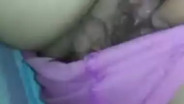 Man finds Indian MILF sleeping and pulls panties aside filming porn on camera