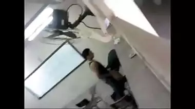 Voyeur records Goa college couple fucking in classroom on cam!