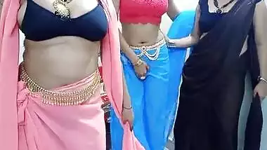 Three Desi Hot Bhabhi Shaking Boobs On Cam