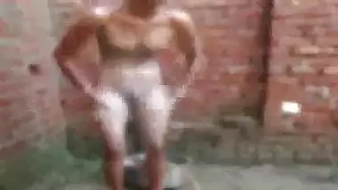 Village wife nude bath selfie video shot for her lover goes online