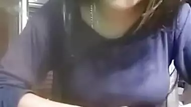 Very Very Cuty ,desi girl in tight dress, showing off her assets in call