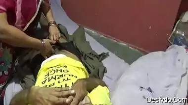 Bhabhi Forcing her sleeping Servant to fulfill her desires secret cam video part 1