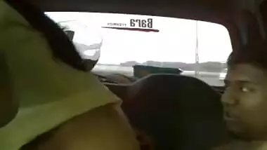 Indian sex clip of a legal age teenager pair enjoying outdoor sex in his car