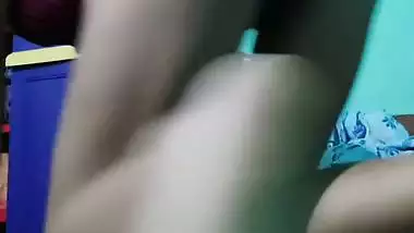 A horny slut masturbates with a big dildo in sexy video bf