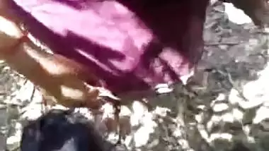 South Indian Aunty's BIG Boobs, young Girl BJ at outdoor