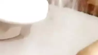 Cute nude desi girl bathing selfie