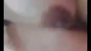 Dark nipples girlfriend video call nude show viral MMS