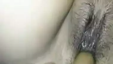 Fingering wife at home MMS