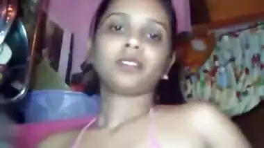 Sexy desi girl stripping dress n bra and go topless for bf