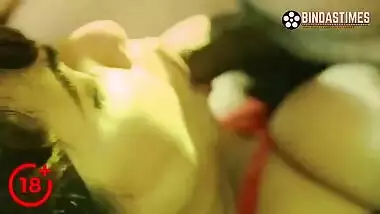 Desi babe with only tape on sucks XXX dick and enjoys deep pussyfuck