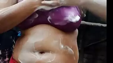 Hot sexy indian girl is bathing in the bathroom and showing her cute nude