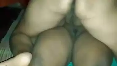 Husband fucks wife and Sali together during a threesome sex