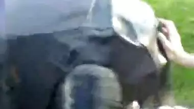 Desi girl’s amazing blow jobs to three men in open