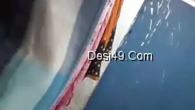 Hidden footage of chubby Desi woman with big XXX tits relaxing in bath