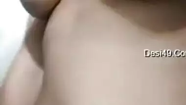 Married Indian girl secludes herself in the shower room for XXX fun