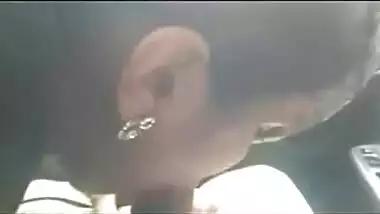 Free Indian sex video of desi wife giving outdoor blowjob in car