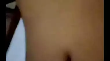 Desi teen flaunting her hairy pussy