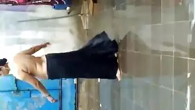 Indian boy satisfies sex dreams by spying on woman with naked XXX tits