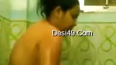 Sex goddess from India goes to shower and washes her wonderful body