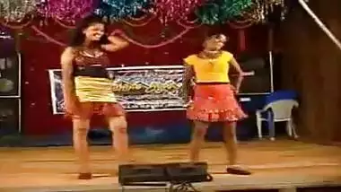 South indian girls doing a vulgar dance on stage