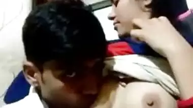 Kissing ends with hot XXX nipple-licking for the lovely Desi chick