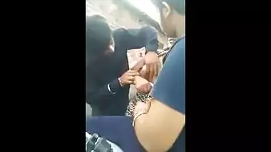 Hot large billibongs desi legal age teenager beauty receives her tits crammed in threesome!