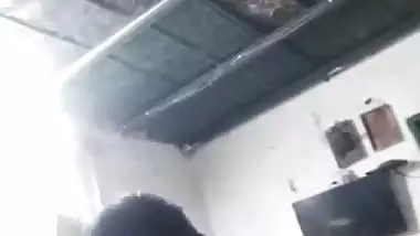 Horny Jija chews big boobs of Sali in a local bf video