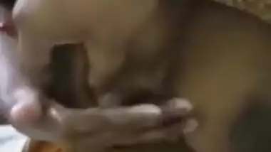 Horny Indian XXX husband playing with housemaid’s boobs on cam MMS