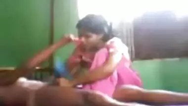 North Indian Girl's BJ , HJ with her Neighbor's dick