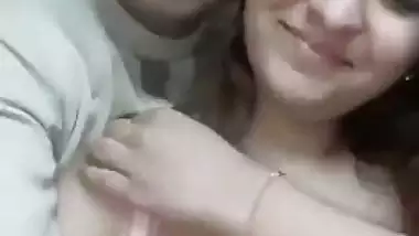 Horny guy squeezes his sexy GF’s milky boobs in chuda chudi